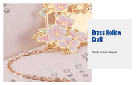 Mini Brass Flower Bookmark, Hollow Metal Classical Design, Cute, Personalized Insignia, Gift for Teachers & Students