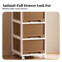 Installationassembly-no-assembly Wheeled Storage Tower Multitier Rolling Storage Cart Space-Saving Design Drawer Cabinet sturdy for Renters, Homeowners, Students, Bedroom, Narrow Spaces, Living Room, Bathroom