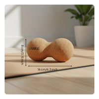 Lightweight & Portable Cork Massage Ball Solid Cork Fascia Ball Peanut Massage Roller for Athletes, Travel, Home Gym