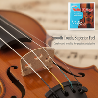 Premium Violin Strings Set - Silver Wound Steel Core for Enhanced Performance