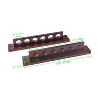 Wooden 6-Hole Cue Rack Easy Reach Wall Mounted Cue Rack for Billiards Players