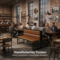 Upholstered Booth Bench Industrial Design Upholstered Bench and Table Set Sturdy Banquette Seating for Interior Designers, Restaurants, Pubs, Cafes