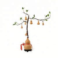Gourd Tree Feng Shui Gourd Tree with Stand Prosperity Tabletop Sculpture for Office