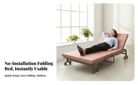 Foldable Design 4-in-1 Folding Sleeper Easy to Fold transformable Ottoman Sleeper firm-density Foam padding Sofa Bed No Assembly Required for Office Workers, Apartment Dwellers, Students, Small Spaces, Living Room, Bedroom