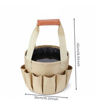 9 Pieces Heavy Duty Garden Tool Tote Bag Set Sharp and Long-Lasting Gardening Tote with Tools Ergonomic Handles Portable Garden Tool Kit Rust Resistant for Beginners