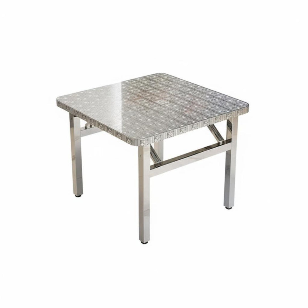 Foldable Rectangular Collapsible Table Space-Saving Portable Furniture Heavy-Duty Folding Desk No Assembly Required for Street Vendors, Event Hosts, Outdoor, Barbecue, Camping, Picnic