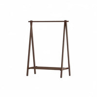 Easy Assembly Unobstructedstanding Garment Rack Multi-Functional Triangular-Frame Clothes Rack with Shelf Long-Lasting Structure Clothing Stand Small Footprint for Renters, Homeowners, Students, Bedroom, Entryway, Apartment, Dorm Room