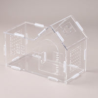 Transparent Acrylic Terrarium with Latch Clear Reptile Enclosure Compact Tank Stackable for Home Breeding