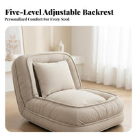 Foldable Design Human-Sized Pet Bed Adjustable Backrest Lazy Sofa Space-Saving Floor Lounger Thickened Cushion for Adults, Couples, Students, Lounging, Living Room, Rest Ping, Balcony