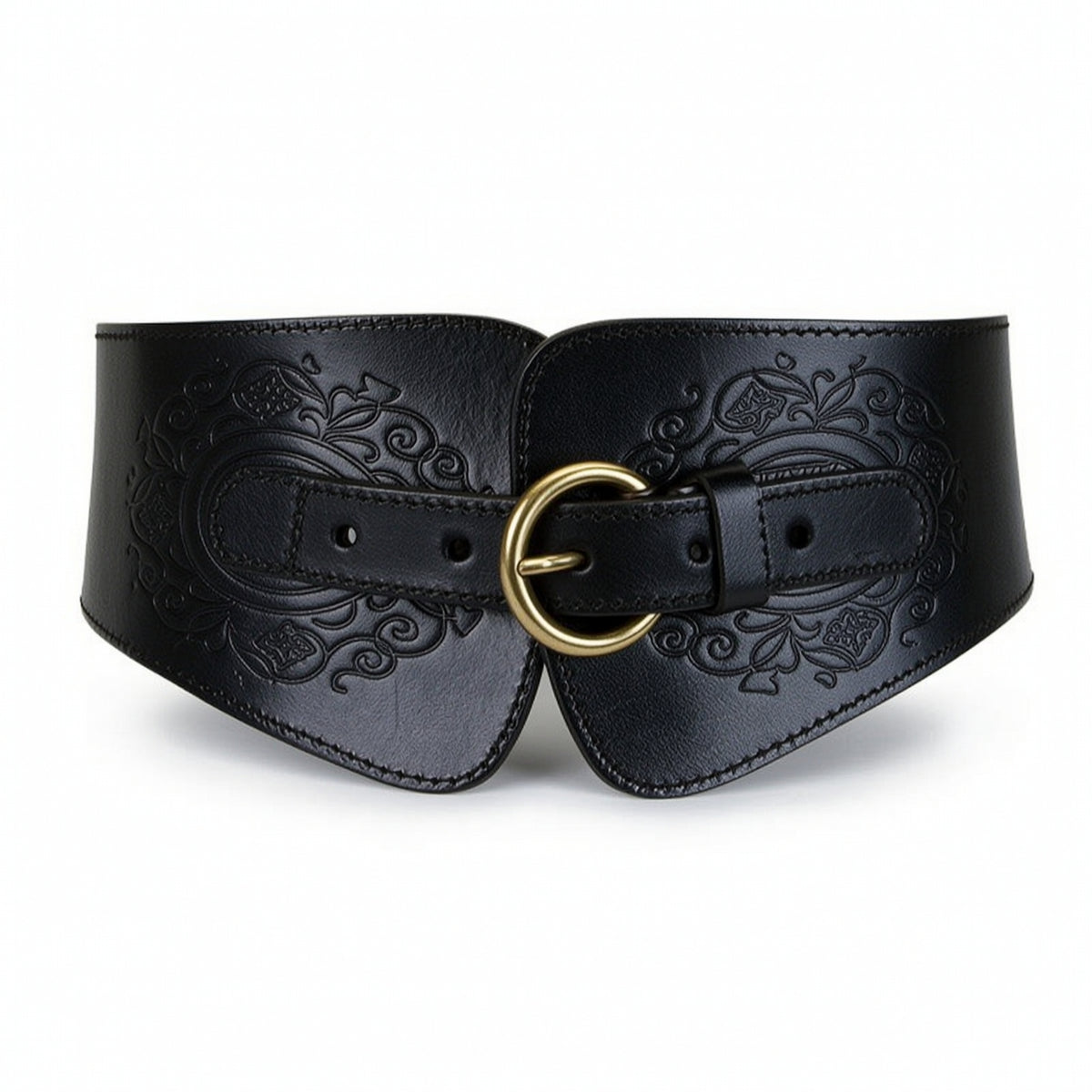 Chunky Wide Waist Belt Chic Wide Belt with Buckle Long-Lasting Waistband Secure for Dresses