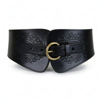 Chunky Wide Waist Belt Chic Wide Belt with Buckle Long-Lasting Waistband Secure for Dresses
