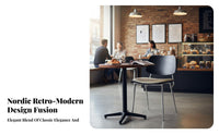 Modern Design Nordic Design Side Chair Stable & Long-Lasting Minimalist Backrest Chair Versatile Household Furniture Padded Seat Cushion for Restaurant Owners, Homeowners, Interior Designers, Cafe, Living Room, Home Office