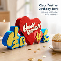 3D "Happy Birthday" Tabletop Ornament for Parties and Gifts