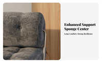 Space-Saving Tofu Block Sofa Plush Comfort Frameless Sectional Couch Boucle Fabric sectional Seating adaptable for Apartment Dwellers, Young Adults, Students, Small Spaces, Balcony, Living Room, Home Theater