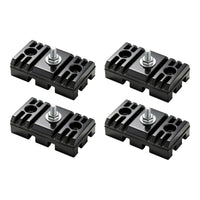 4 Pieces Vibration Isolation Pad Shock-Absorbing Rubber Block with Stud Anti-Vibration Rubber Blocks Load-Bearing Low-Height