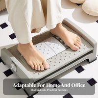 Improves Posture Adjustable beneath-desk Foot rest Reduces Fatigue Adjustable Foot rest Anti-Slip Surface Footrest Encourages Leg Movement for Office Workers, People with Short Legs, Students, Workstation, Study Room, Home, Gaming Setup