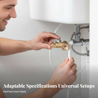 Universal Fit Water Purifier T-Adapter Easy Shut-Closed 3-Way Faucet Connector Rust-Resistant Flow Regulation Switch Long-Lasting Construction for Homeowners, DIY Enthusiasts, Plumbers, Under-Sink Area, Kitchen, Bathroom, Laundry Room