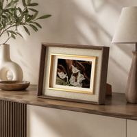 Resin Picture Frame, Moon Brown Photo Frame, Dual Use for Desk Top, Compatible with A4/B4, Photo Stand, Living Room, Gift