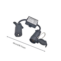 7-Pin to a 7 Pin Adapter Molded Trailer Wiring Adapter Black for Towing