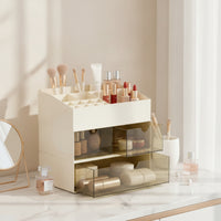 Space-Saving Cosmetic Organizer Minimalist Makeup Organizer Versatile Storage Box Practical for Dresser