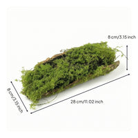 Woodland Decorative Mossy Tree Bark Woodland-Themed Artificial Tree Bark Decor Naturalistic Moss Covered Log Rustic for Terrarium, Photography Setup, Shop Display