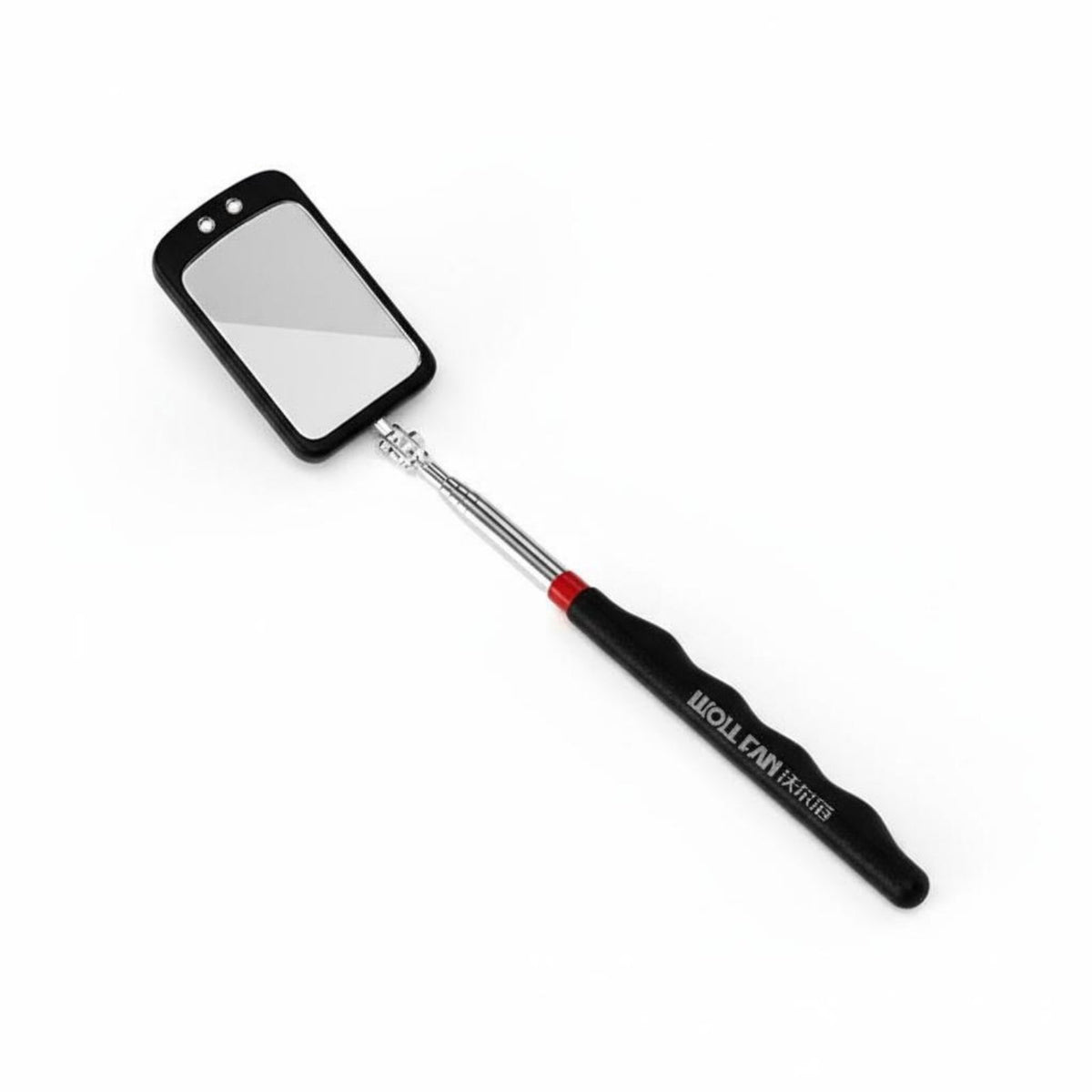 Telescopic Inspection Mirror Anti-Slip Handle Rotate Head Inspection Mirror Hand Tool Batteries Included for Technicians