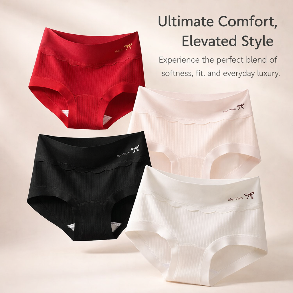 Underwear Women High Waisted Knickers with Gusset, Period for Ladies Plus Size up to 5XL, Full Briefs with Extended Coverage