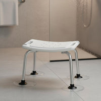 Lightweight Elderly Shower Seat Drainage Holes Handicap Shower Bench Tool-Effortless Assembly for Seniors