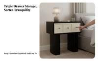 Minimalist Design 2-Drawer Bedside Table Space-Saving 2-Drawer Nightstand adaptable Use Side Cabinet Easy to Clean for Apartment Dwellers, Homeowners, Bedroom, Small Spaces, Dorm Room, Home Office