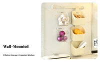Ginger Garlic Storage Container Multi-Functional Hanging Storage Basket Space-Saving Kitchen Spice Basket for Pantry