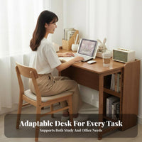 Foldable Design Folding Leg Desk Space-Saving Study Table Multi-Purpose Work Surface Easy Installation for Remote Workers, Apartment Dwellers, Homeowners, Small Spaces, Bedroom, Home Office, Dorm Room