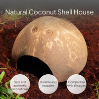 Palm Husk Hamster Hideout Natural Small Pet Cave Den