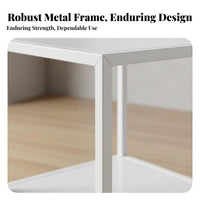 2-Tier Design Robot Vacuum Stand Multi-Functional Robot Vacuum Hutch Space-Saving Display Rack C-Shaped for Apartment Dwellers, Homeowners, Living Room, Office, Hallpath, Bedroom