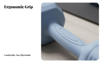 2 Pieces Long-Lasting Dumbbell Non-Slip Grip Vinyl Coated Dumbbell Solid Core Coated Hand Weight Floor Shielded for Women, Kids, Beginners, Home Gym, Stretching