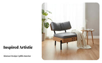 Signature design Single-Seater with Wooden Arms Light Luxury Upholstered leisure Chair Artistic Form Accent Seat Sturdy Wood Frame for Apartment Dwellers, Readers, Homeowners, Living Room, Small Spaces, Lounge Area, Home Office