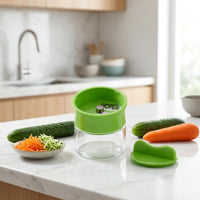 Vegetable Spiraling Device with Container Rotary Vegetable Spiraling Device Stainless Steel Spiralizing Disc for Vegetarians