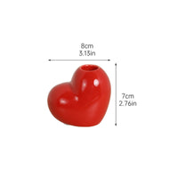 Romantic Decor Ceramic Heart Candlestick Minimalist Design Heart Shaped Candle Holder Taper Candle Holder for Valentine's Day, Wedding, Tabletop, Desktop