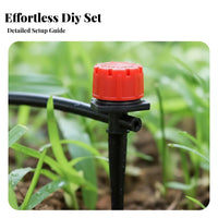 167 Pieces Water Saving Garden Watering System Adjustable Nozzles Micro Sprinkler System Universal Faucet Connection for Greenhouse, Balcony