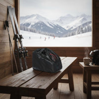 Ski Footwear Bag Wear-Resistant Snowboard Footwear Bag Gear Carrier Reinforced Construction Large Opening Drawstring Design