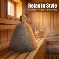 Sauna Hat for Women and Men Made from Wool Felt Material, Lightweight Unisex Cap for Steam Room and Banya, Reusable Heat Protection