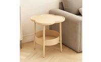 Side Table Compact Side Table with Shelf Low-Profile Furniture for Living Room, Bedside