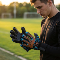 Soccer Goalkeeper Gloves Enhanced-Grip Goalkeeper Gloves Full-Finger for Goalkeepers, Goalies