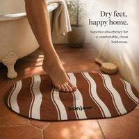 Vintage Chocolate Bathroom Mat Super Absorbent Quick Dry Non-Slip Diatomaceous Earth Rug