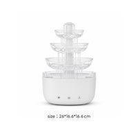 Compact Fountain Humidifier Glowing Desktop Humidifier Quiet Tabletop Aroma Dispenser High-Frequency for Office Workers, Bedroom, Living Room