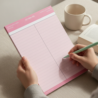 B5 Korean Style Color Block Lined Notebook for Students and Professionals, Thickened for Notes and Vocabulary