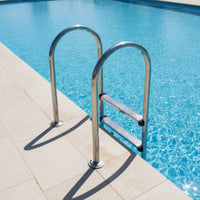 4-Step Pool Ladder Stainless Steel Ladder with Handrails No-Hole Pool Staircase for Families, in-Pool Pools