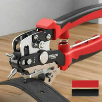 Round Holes Leather Hole Punch Tool Easy to Use Belt Hole Puncher Ergonomic Handle Revolving Punch Plier Multi-Lever Leverage for Crafting