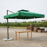 Square Patio Umbrella Rainproof Large Garden Umbrella Sun Protection for Market Stall, Security Booth