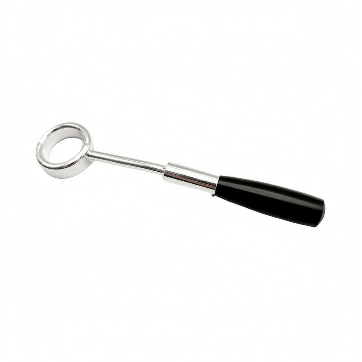 Black Handle Brass Mouthpiece Practice Tool Silver-Colored Shaft Brass Embouchure Practice Aid Compact Handheld Embouchure Practice Tool Polished