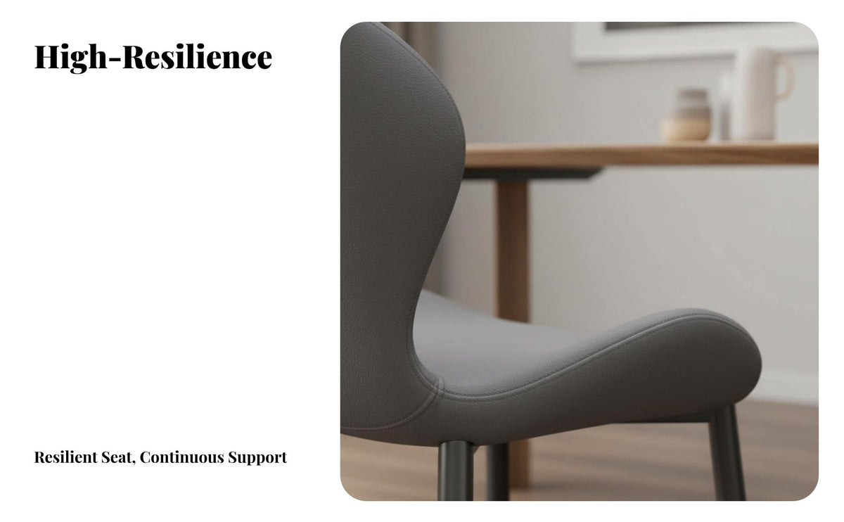 Ergonomic Backrest Upholstered Side Chair Modern Design Upholstered Shell Chair Space-Saving Dining Seating Stable Frame for Homeowners, Families, Interior Decorators, Game Room, Home Office, Bedroom, Restaurant